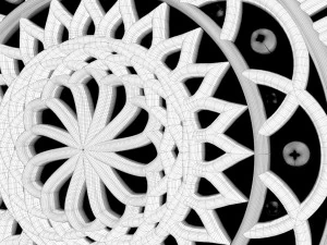 mandala berwarna perak Model 3D