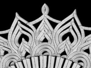 mandala berwarna perak Model 3D