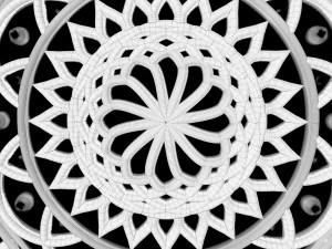 mandala berwarna perak Model 3D