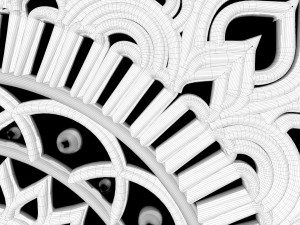 silver coloured mandala 3D 模型