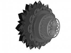 mandala layer Modello 3D