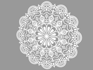 mandala while 3D Model