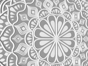 mandala while 3D Model