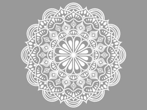 mandala while 3D Model