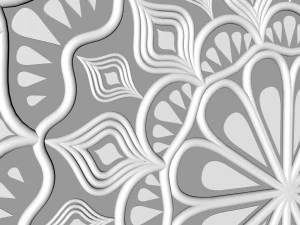 mandala while 3D Model