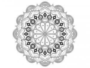 mandala while 3D Model