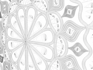 mandala while 3D Model