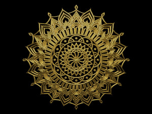 3d gold mandala 3Dモデル