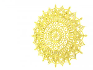 3d gold mandala 3D Model