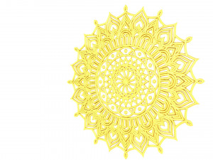 3d gold mandala 3D 模型