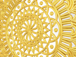 3d gold mandala 3D 模型