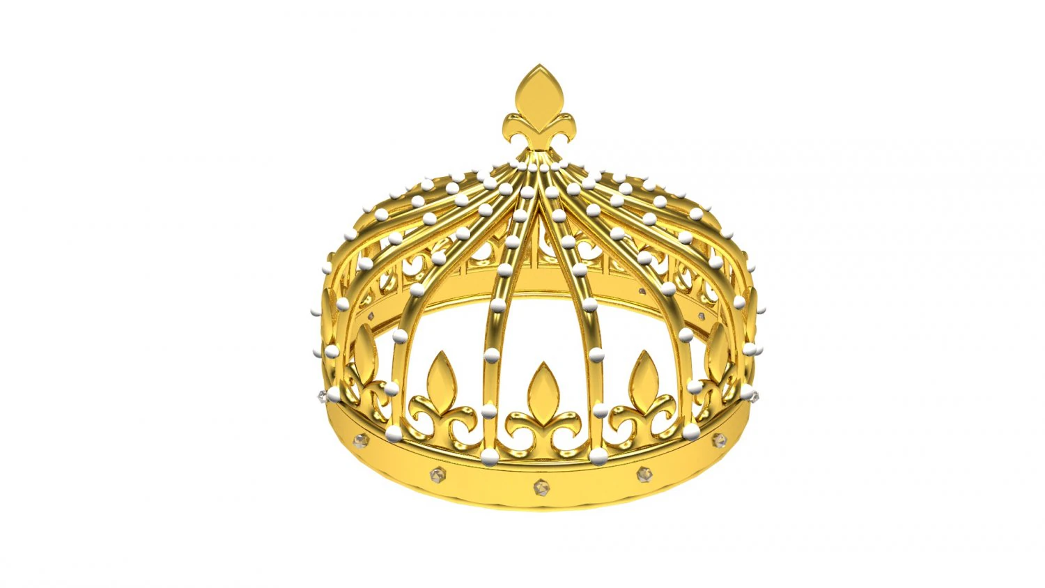 seamless 3d royal crown 3D Model .c4d .max .obj .3ds .fbx .stl .blend 