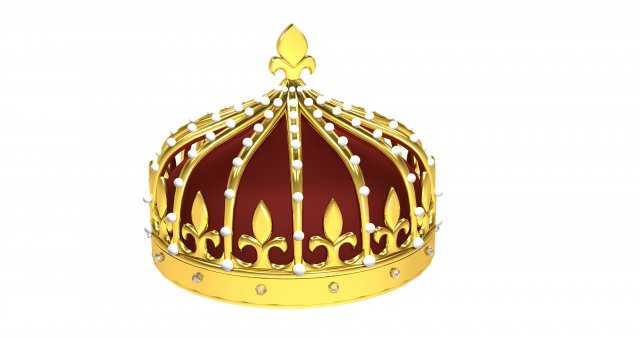 3d royal crown 3D Model .c4d .max .obj .3ds .fbx .stl .blend 