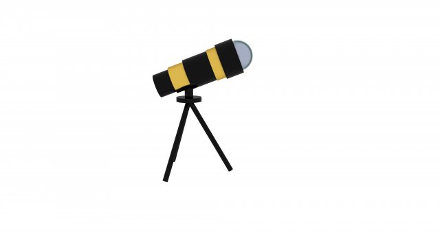 3d telescope Model 3D .c4d .max .obj .3ds .fbx .stl .blend 