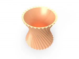 3d orange coloured vase 3D Model