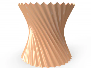 3d orange coloured vase 3D Model