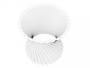 3d orange coloured vase 3D Model