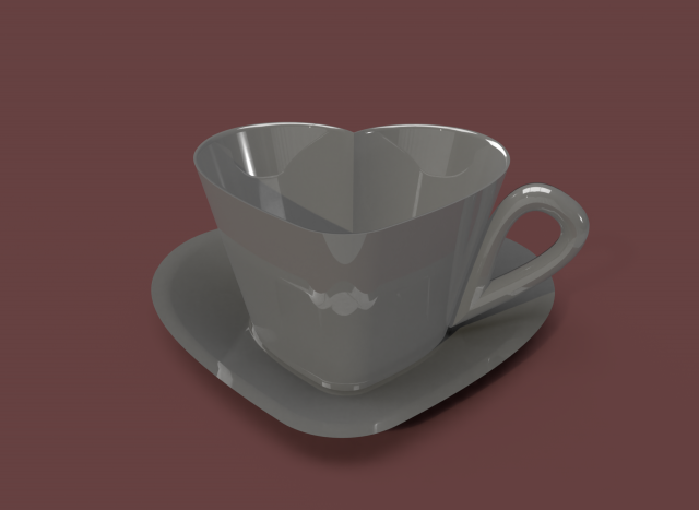3d heart shaped coffee cup Modèle 3D .c4d .max .obj .3ds .fbx .stl .blend 