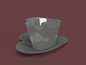3d heart shaped coffee cup Modèle 3D