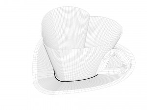 3d heart shaped coffee cup Modèle 3D