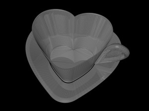 3d heart shaped coffee cup Modèle 3D