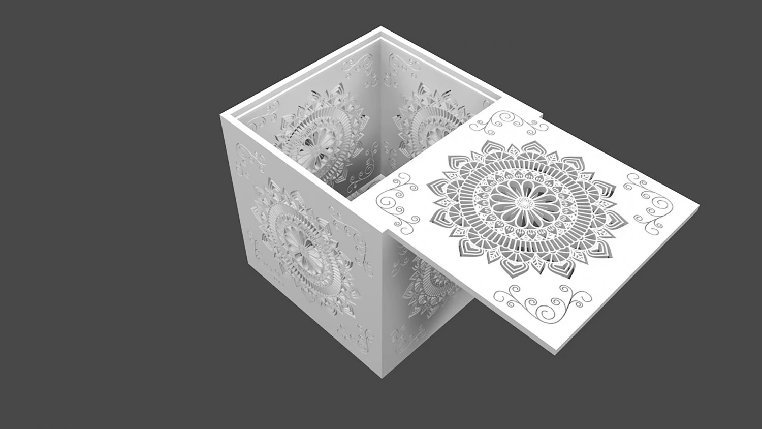 caixa de mandala Modelo 3D .c4d .max .obj .3ds .fbx .stl .blend 