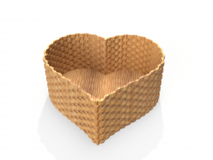 heart shaped basket Modelo 3D