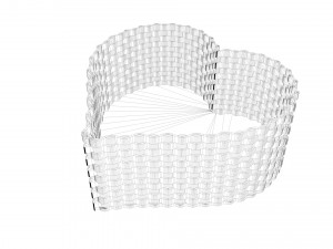 heart shaped basket 3D 模型