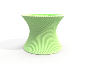 Green coloured wavy outer pot 3D 프린트 모델