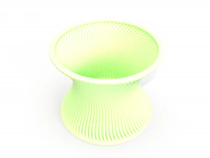 Green coloured wavy outer pot 3D Print Model
