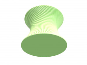 Green coloured wavy outer pot 3D-Druckmodell
