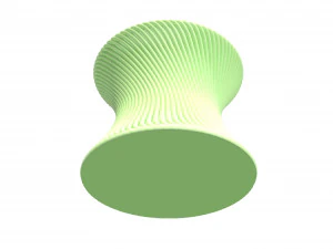 Green coloured wavy outer pot 3D Print Model