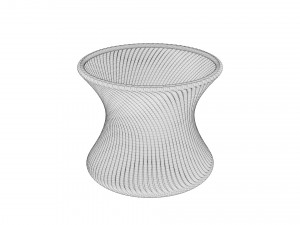 Green coloured wavy outer pot 3D-Druckmodell
