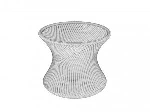 Green coloured wavy outer pot 3D Print Model