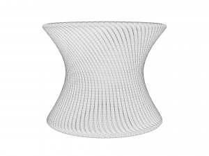 Green coloured wavy outer pot 3D-Druckmodell