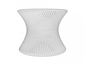 Green coloured wavy outer pot 3D Print Model