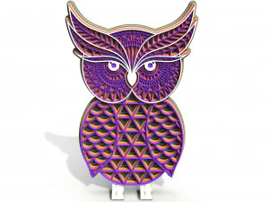 gufo cornuto Modello di stampa 3D