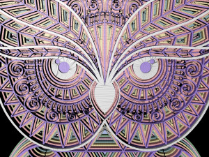 horned owl Modello di stampa 3D