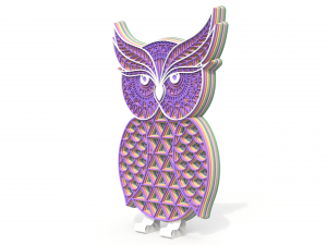 horned owl Modello di stampa 3D
