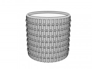 Detailed modern vase 3d print model Modello di stampa 3D