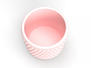 Detailed modern vase 3d print model Modello di stampa 3D