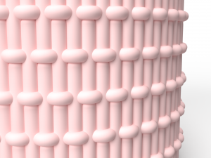 Detailed modern vase 3d print model Modello di stampa 3D
