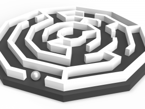 Hexagonal maze  3D Print Model