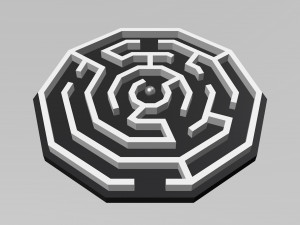 Hexagonal maze 3D 프린트 모델