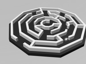 Hexagonal maze 3D 프린트 모델