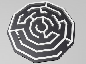 Hexagonal maze 3D 프린트 모델
