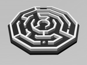 Hexagonal maze 3D 프린트 모델