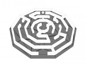 Hexagonal maze 3D 프린트 모델