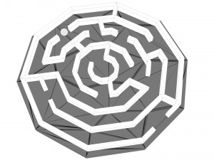 Hexagonal maze 3D 프린트 모델
