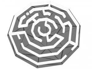 Hexagonal maze 3D Print Model